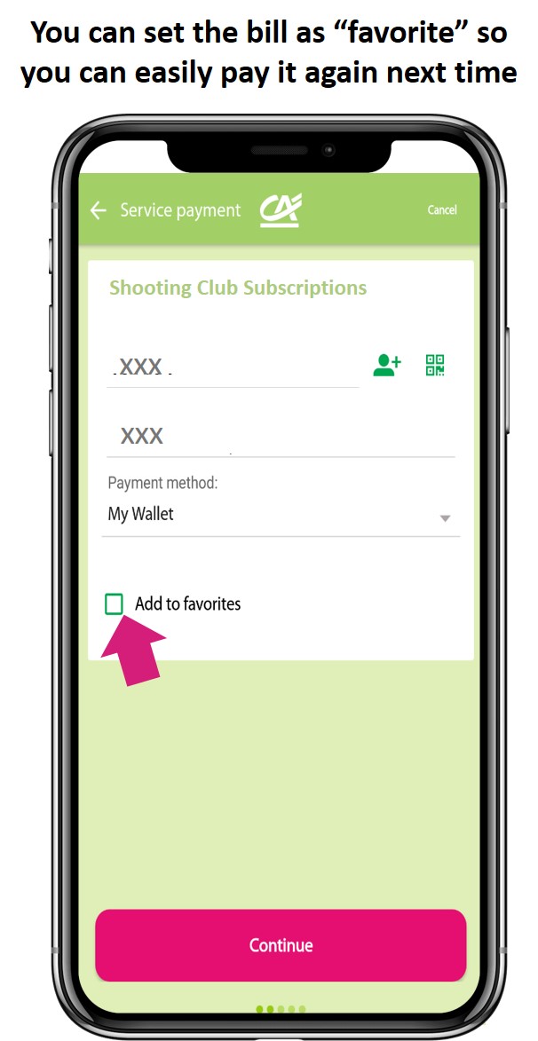 Paying your club Membership fees Credit Agricole Egypt