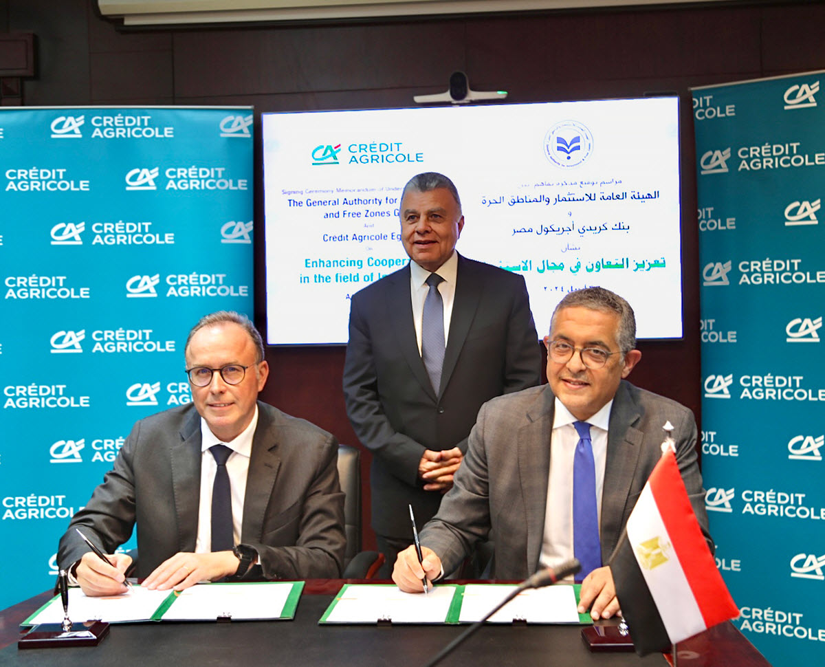 Signing MOU between GAFI and Crédit Agricole Egypt to attract FDIs Signing MOU between GAFI and Crédit Agricole Egypt to attract FDIs